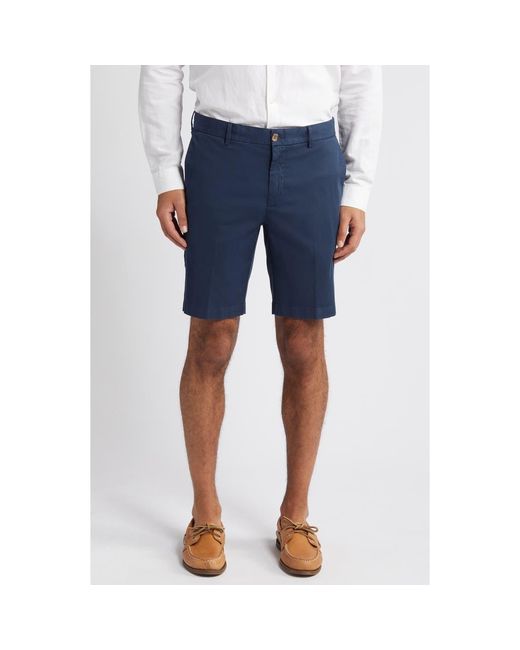 Scott Barber Blue Stretch Cotton & Silk Shorts for men
