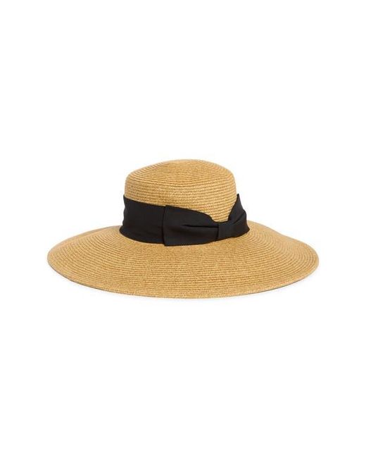 Nordstrom Rack Black Floppy Bow Sun Hat
