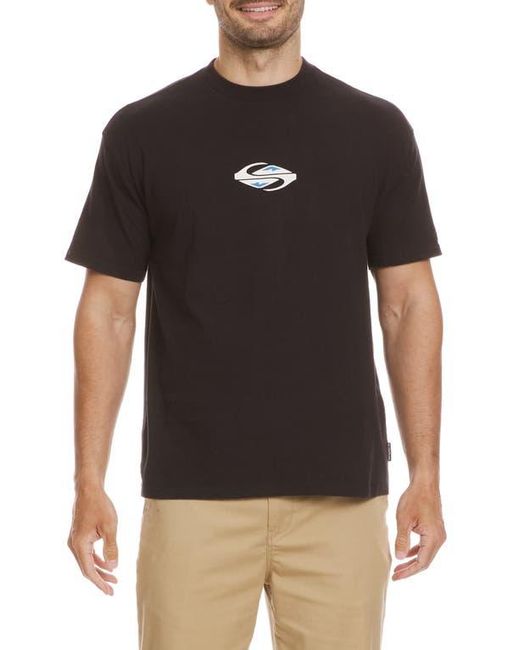 Quiksilver Black Global Heat Graphic T-Shirt for men