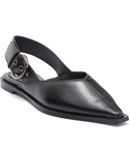 Jeffrey Campbell Black Wentz Slingback Flat