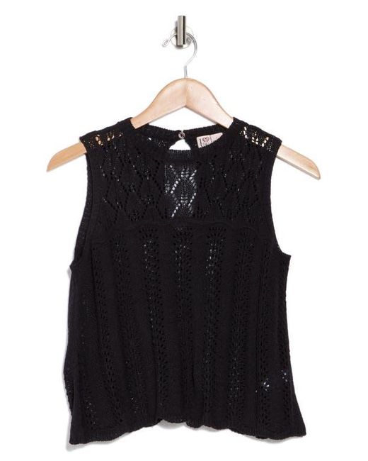 Love By Design Black Sofia Pointelle Tank