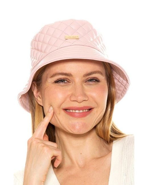 Alexia Admor Pink Pleather Bucket Hat