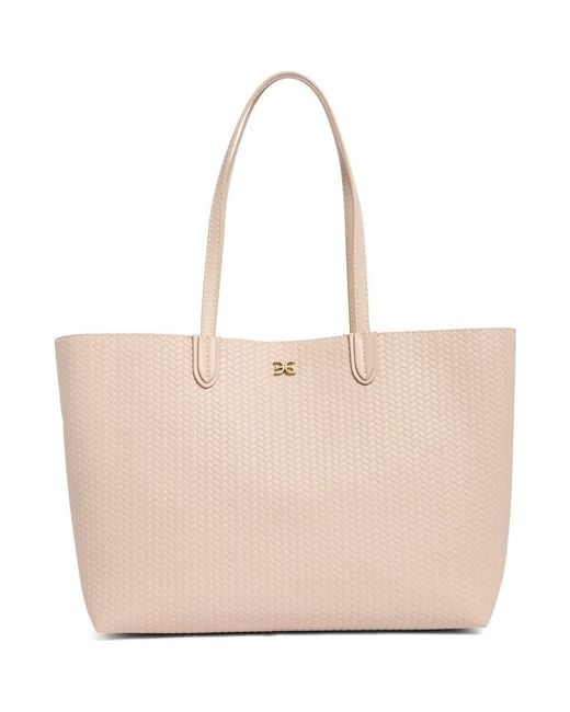 Sam Edelman Natural Eva Large Woven Tote Bag & Pouch