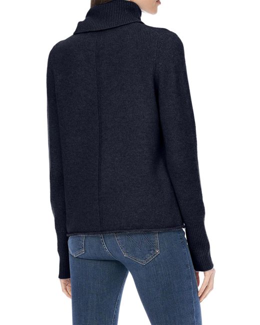 Download 360cashmere Poppi Mock Neck Sweater in Navy (Blue) - Lyst
