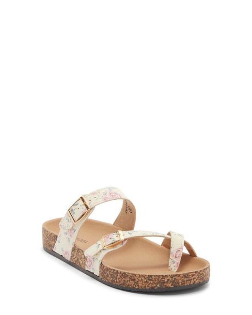 Top Moda Metallic Amara Toe Loop Sandal