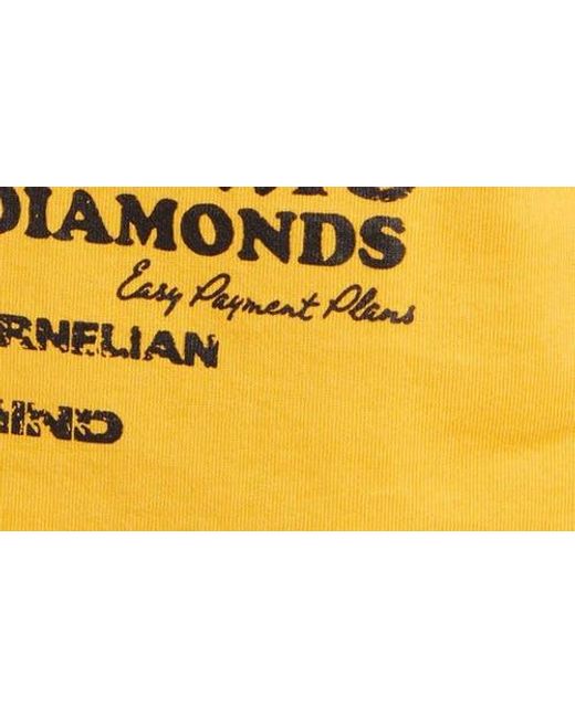 BBCICECREAM Yellow Bb Pressed Diamonds Graphic Tee for men