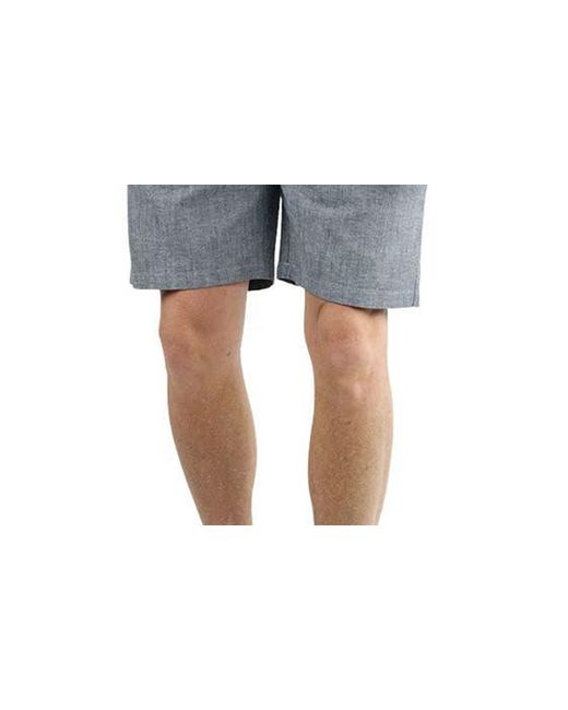 Jachs New York Blue Stretch Chambray Pull-on Shorts for men