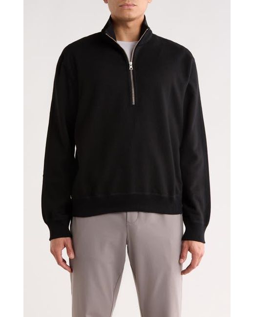 Reigning Champ Black Standard Midweight Terry Half Zip Pullover for men