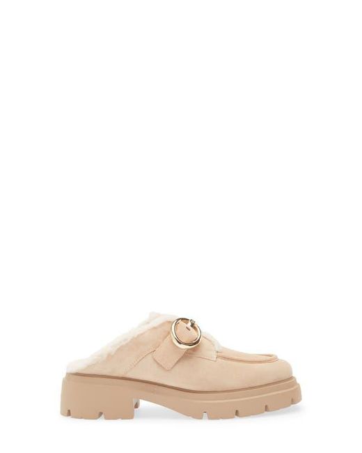 Stuart Weitzman Natural Benni Genuine Shearling Mule