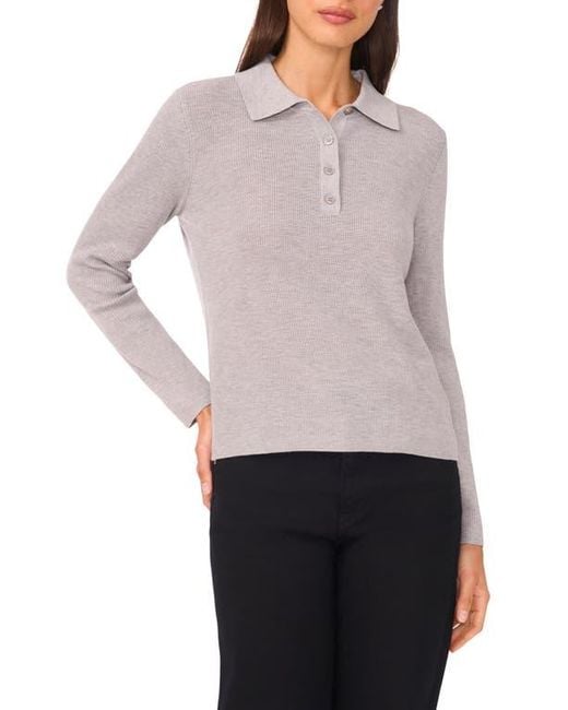 Halogen® Gray Rib Polo