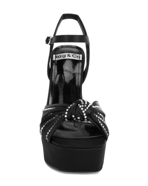 Rag & Co Black Margala Platform Sandal