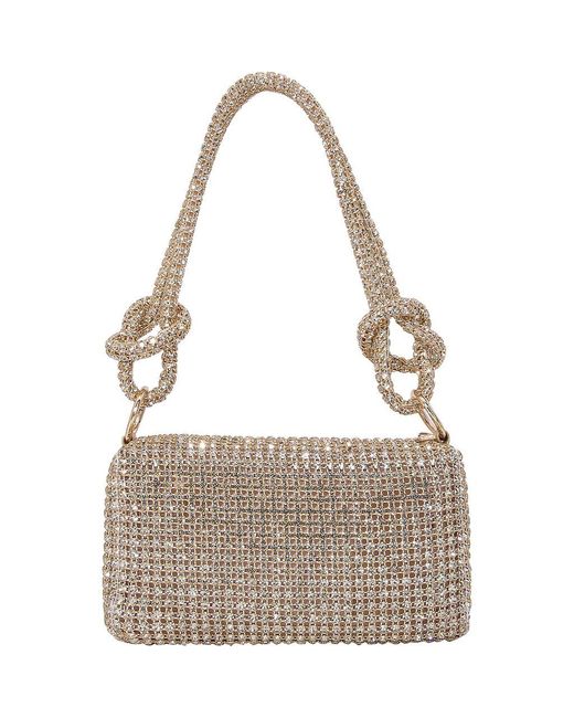 BERNESS Metallic Rhinestone Rectangular Shoulder Bag
