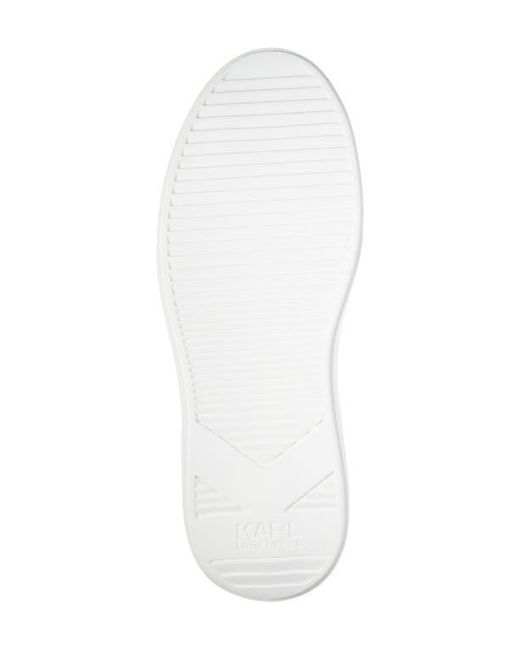 Karl Lagerfeld Blue Plain Toe Sneaker for men