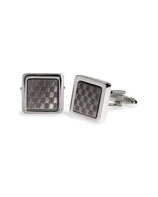 Original Penguin Gray Checkerboard Cufflink Accessories for men