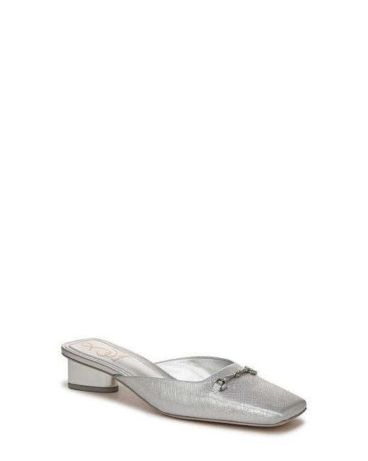 Sam Edelman White Ollie Square Toe Bit Mule