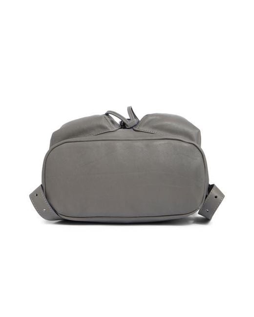 Longchamp Gray Lc3D Medium Leather Backpack