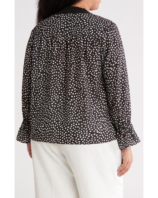 Gemma  Jane Black Ruffle Long Sleeve Top