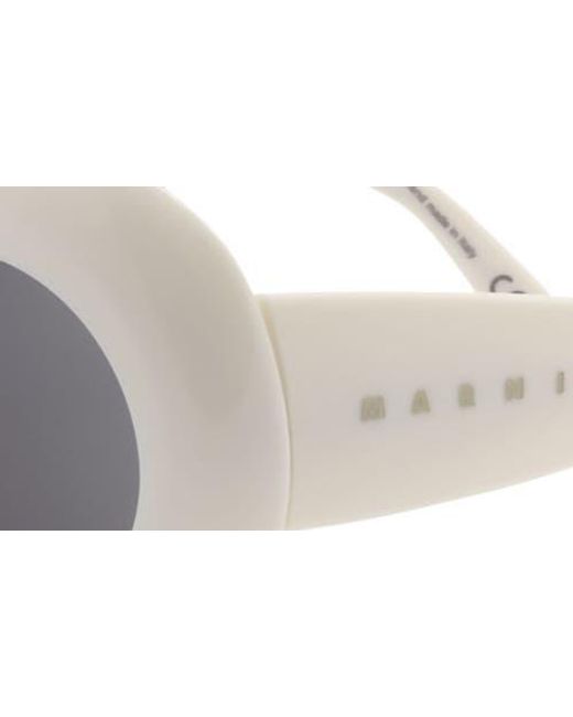 Marni Gray 58Mm Round Sunglasses