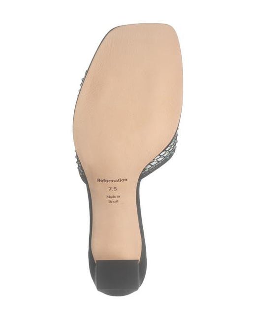 Reformation Black Scout Mesh Slide Sandal