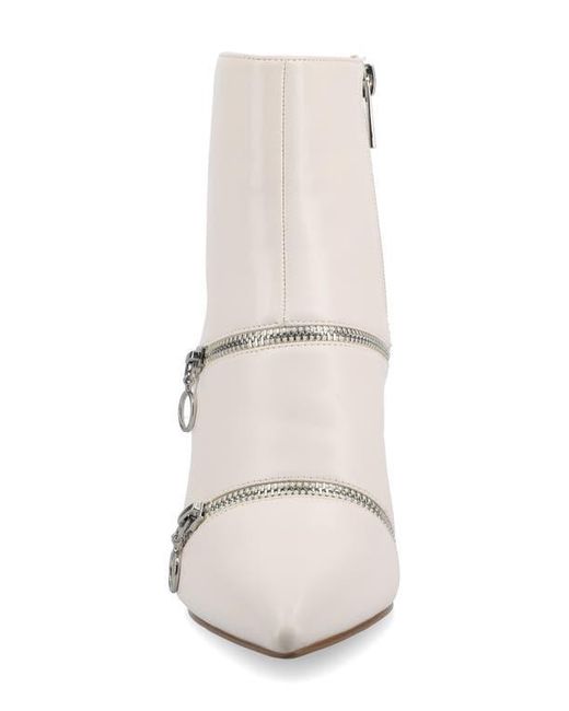 Journee Collection White Catoa Zip Boot