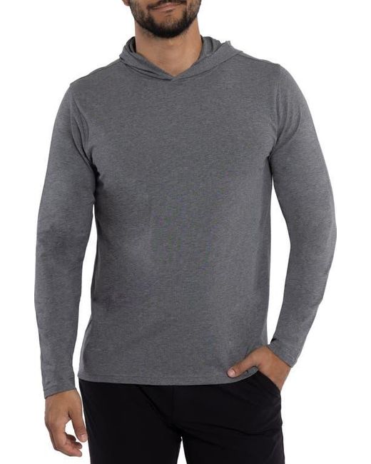 Xray Jeans Gray Long Sleeve Hooded T-Shirt for men