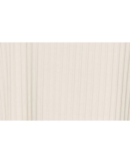 Eileen Fisher Natural Textured Stretch Rib Crewneck Top