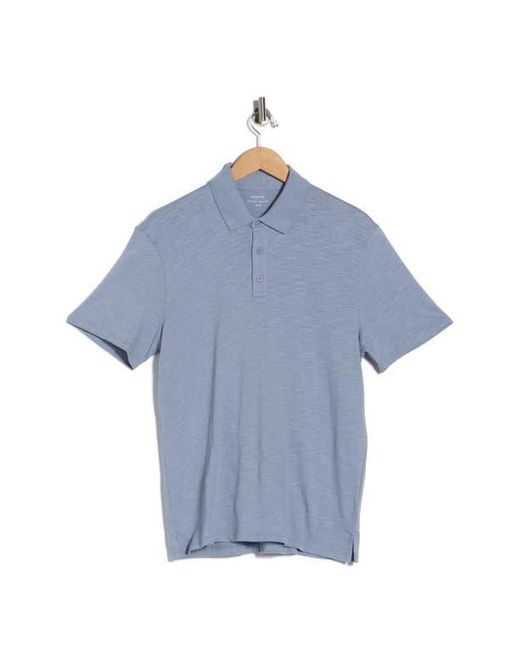 Vince Blue Short Sleeve Slub Polo for men