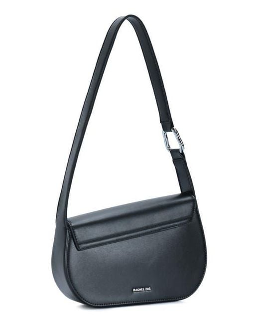 Rachel Zoe Black Asymmetric Flap Shoulder Bag