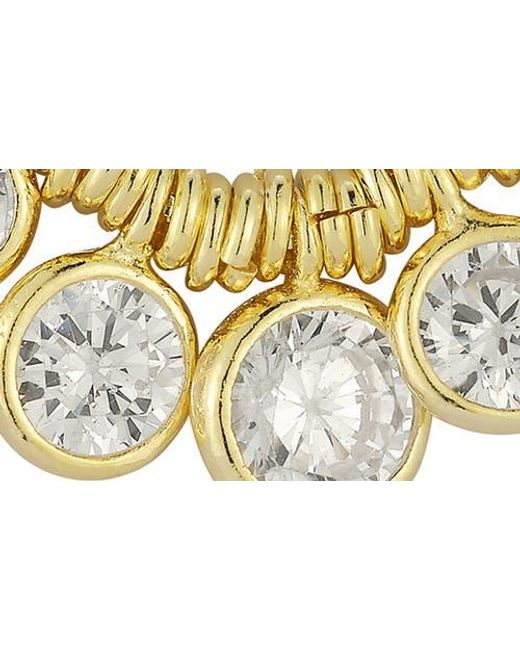 Glaze Jewelry Metallic Cubic Zirconia Charm Frontal Necklace