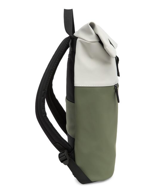 Duchamp Natural Rubberized Two-tone Rolltop Backpack