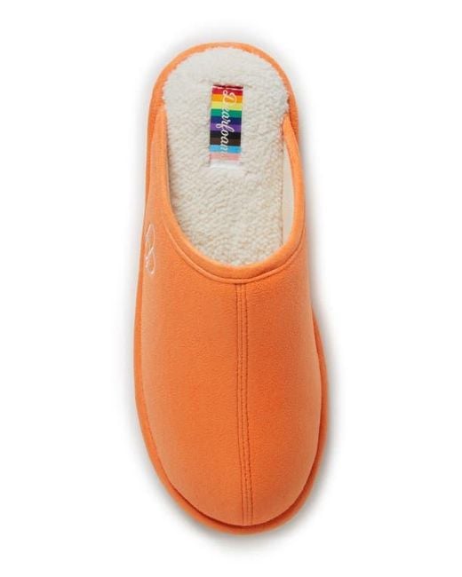 Dearfoams Orange Riley Pride Scuff Slipper for men