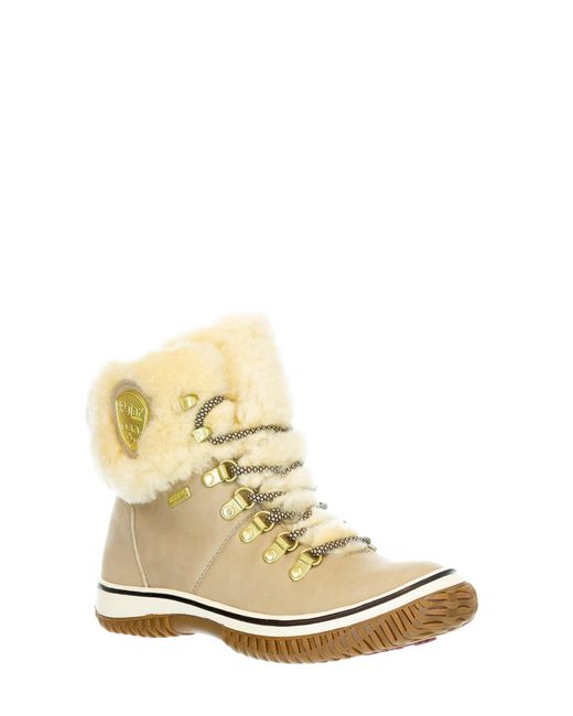 pajar gwen genuine shearling trimmed waterproof hiking boot