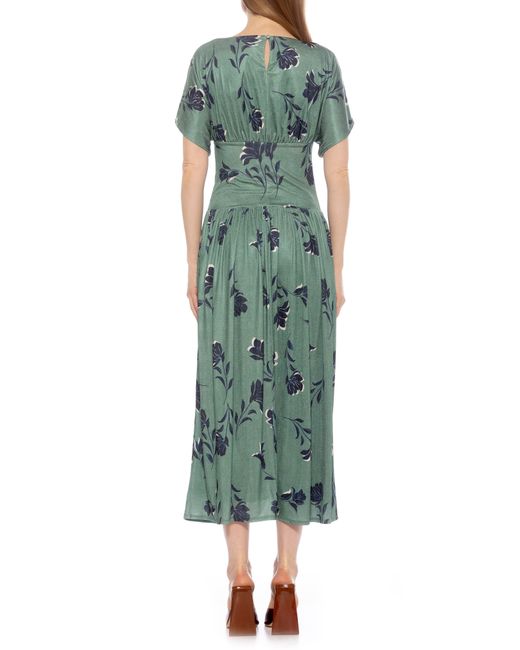 Alexia Admor Green Luna Dolman Sleeve Maxi Dress