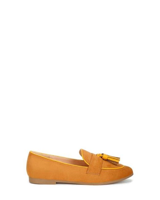 Rag & Co Orange Folklore Tassel Loafer