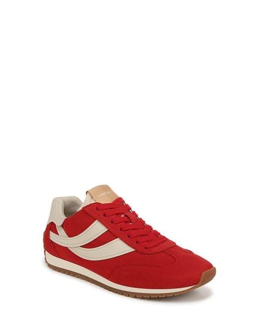 Vince Red Oasis Runner Sneaker