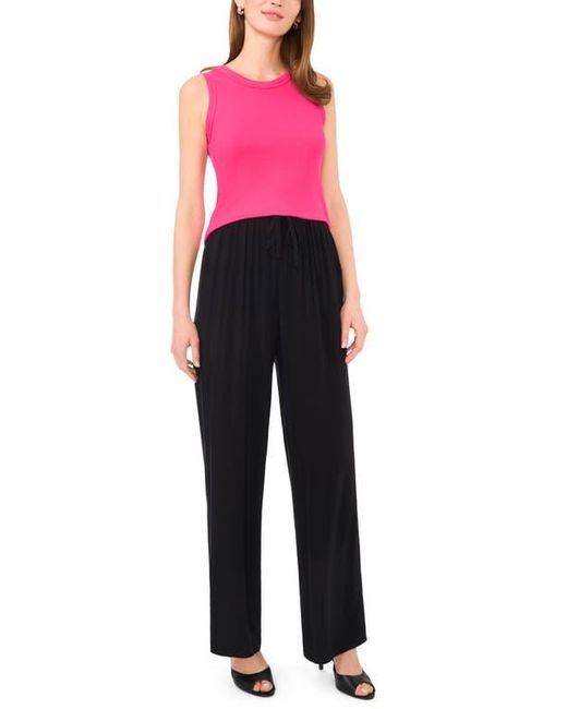 Halogen® Pink Fitted Ribbed Tank Top