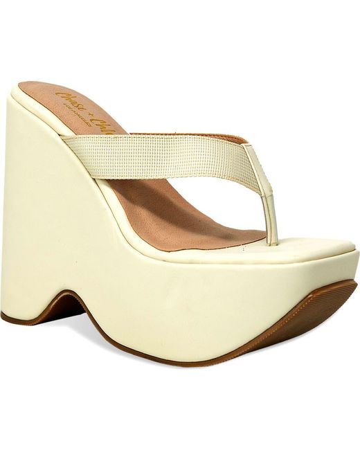 In Touch Footwear Metallic Astra Platform Wedge Sandal