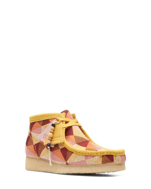 Clarks Clarks® Wallabee Boot In Yellow Combi At Nordstrom Rack | Lyst