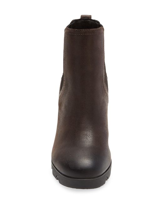 Sorel Joan Uptown Waterproof Wedge Chelsea Boot in Brown Lyst