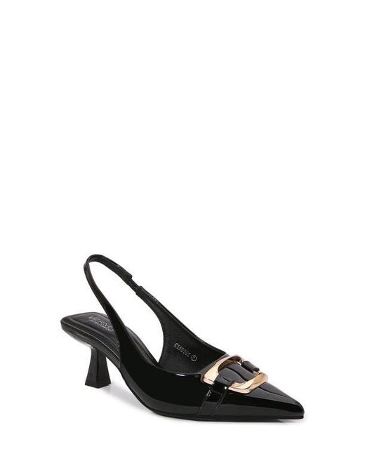 BERNESS Black Kitten Heel Slingback Pump