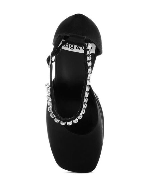 Rag & Co Black Martini Platform Pump