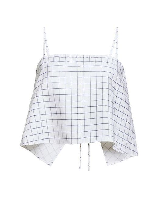 Vince White Windowpane Camisole