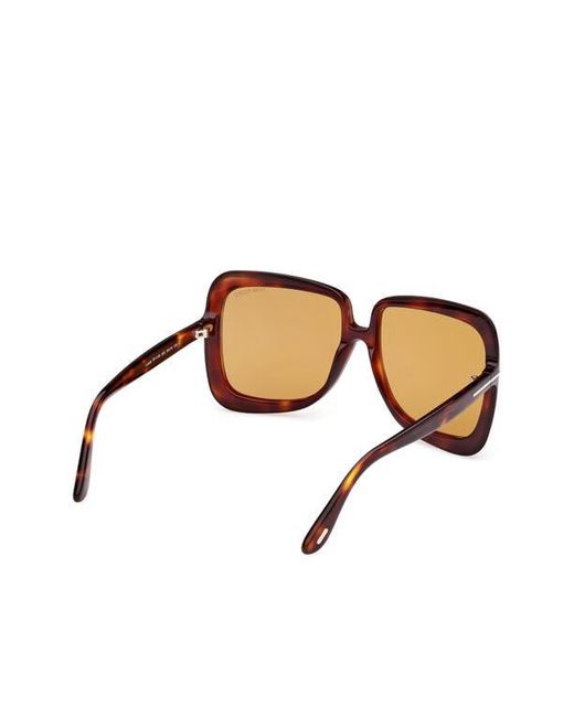 Tom Ford Natural Lorelai 59Mm Square Sunglasses