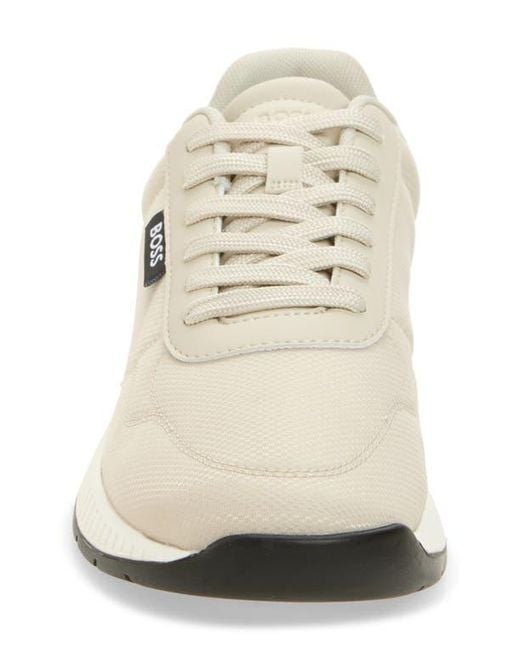 Boss White Titanium Runn Sneaker for men