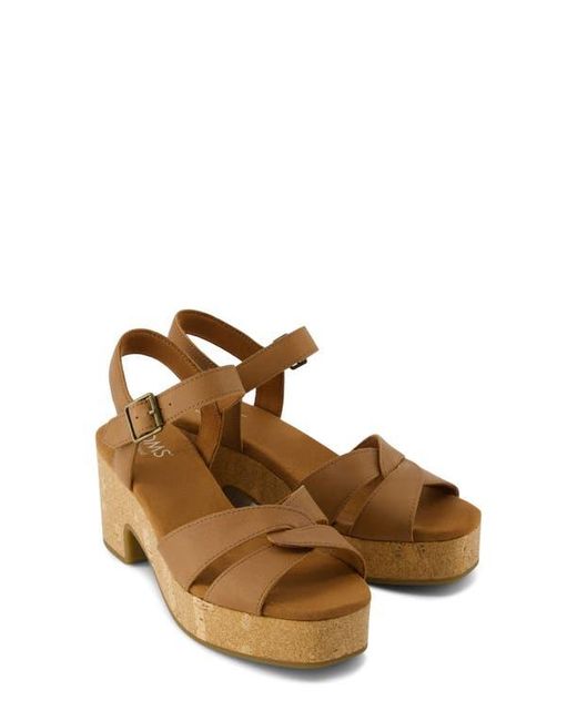 TOMS Brown Isla Platform Sandal