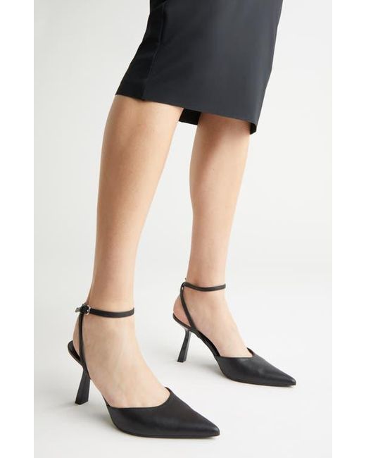 Open Edit Black Neesha Ankle Strap Pump