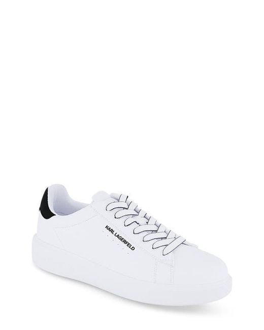 Karl Lagerfeld White Plain Toe Sneaker for men