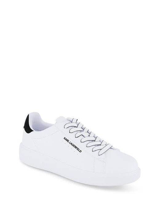Karl Lagerfeld White Plain Toe Sneaker for men
