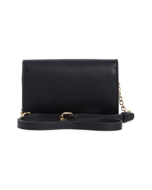 Nanette Lepore Black Ruthie Scallop Flap Wallet On A Chain