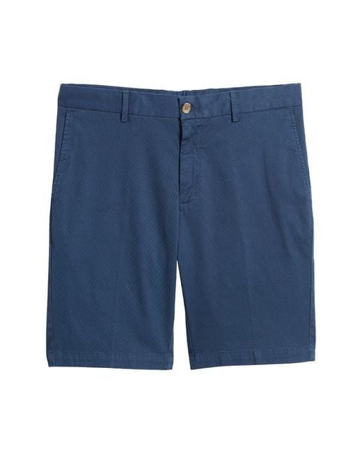 Scott Barber Blue Stretch Cotton & Silk Shorts for men
